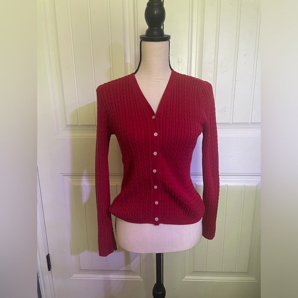 Ralph Lauren Petite Cable Knit Cardigan